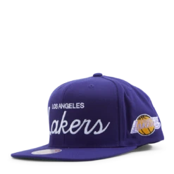 Mitchell & Ness Lakers Vintage Draft Script Snapback