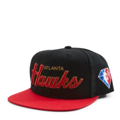 Mitchell & Ness Hawks NBA 75th Gold Snapback
