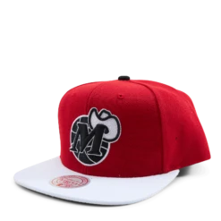 Mitchell & Ness Mavs Cardinal 2 Tone Snapback