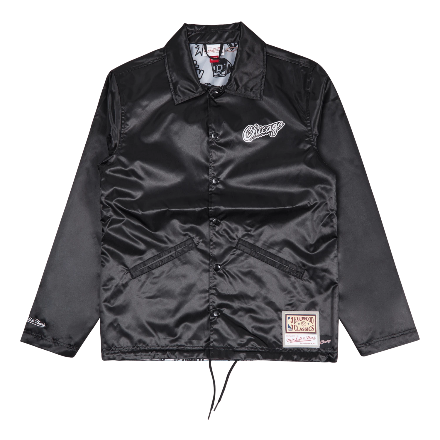 Mitchell & Ness Bulls Doodle Coaches Jacket 3 Mitchell & Ness Bulls Doodle Coaches Jacket