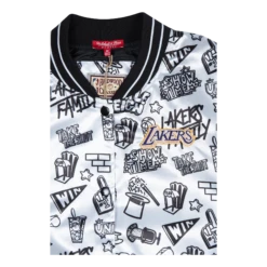 Mitchell & Ness Women's Lakers Doodle Satin Jacket -SoleStory Butik 60750 82 003