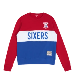 Mitchell & Ness Women's 76ers Color Block Crew 2.0