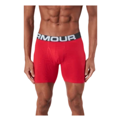 Under Armour Charged Cotton 6in 3 Pack Red