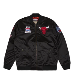 Mitchell & Ness Bulls Flight Satin Bomber Jacket