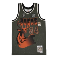 Mitchell & Ness Bucks Flight Swingman Jersey - Ray Allen