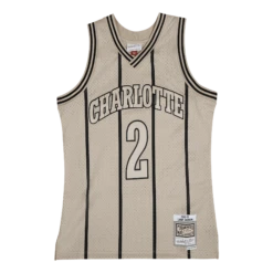 Mitchell & Ness Hornets Khaki Swingman Jersey