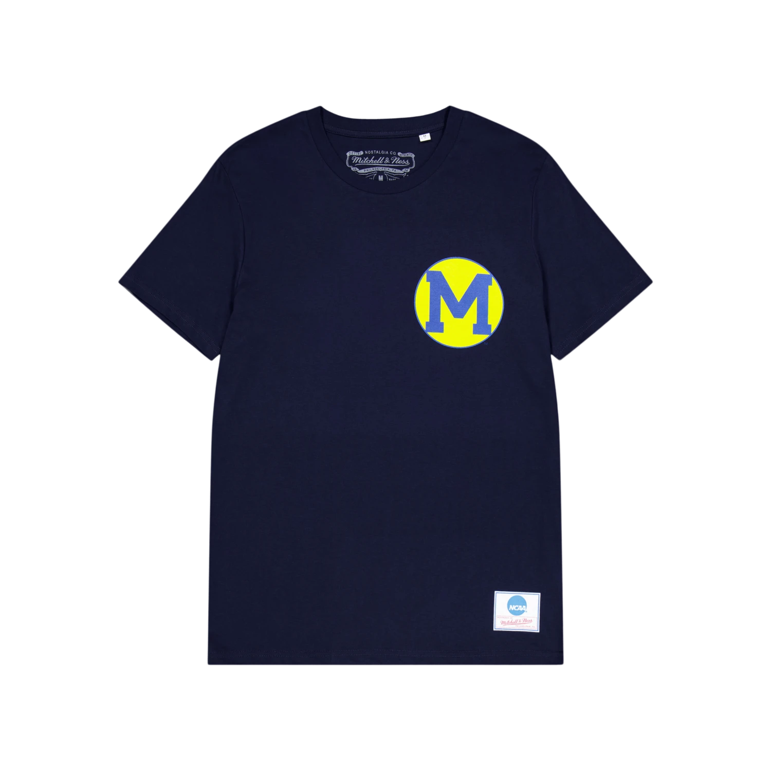 Mitchell & Ness Wolverines Large Left Chest Logo Tee 3 Mitchell & Ness Wolverines Large Left Chest Logo Tee