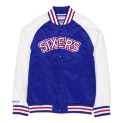 Mitchell & Ness 76ers Primetime Lightweight Satin Jacket