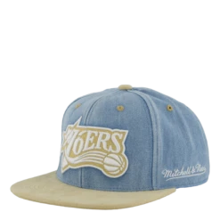 Mitchell & Ness 76ers Blue Jean Baby Fitted HWC