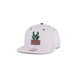 Mitchell & Ness Bucks White Team Color Snapback HWC