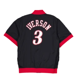 Mitchell & Ness 76ers Off Court SS Name & Number Warm Up Jacket Iverson -SoleStory Butik 61055 58 002