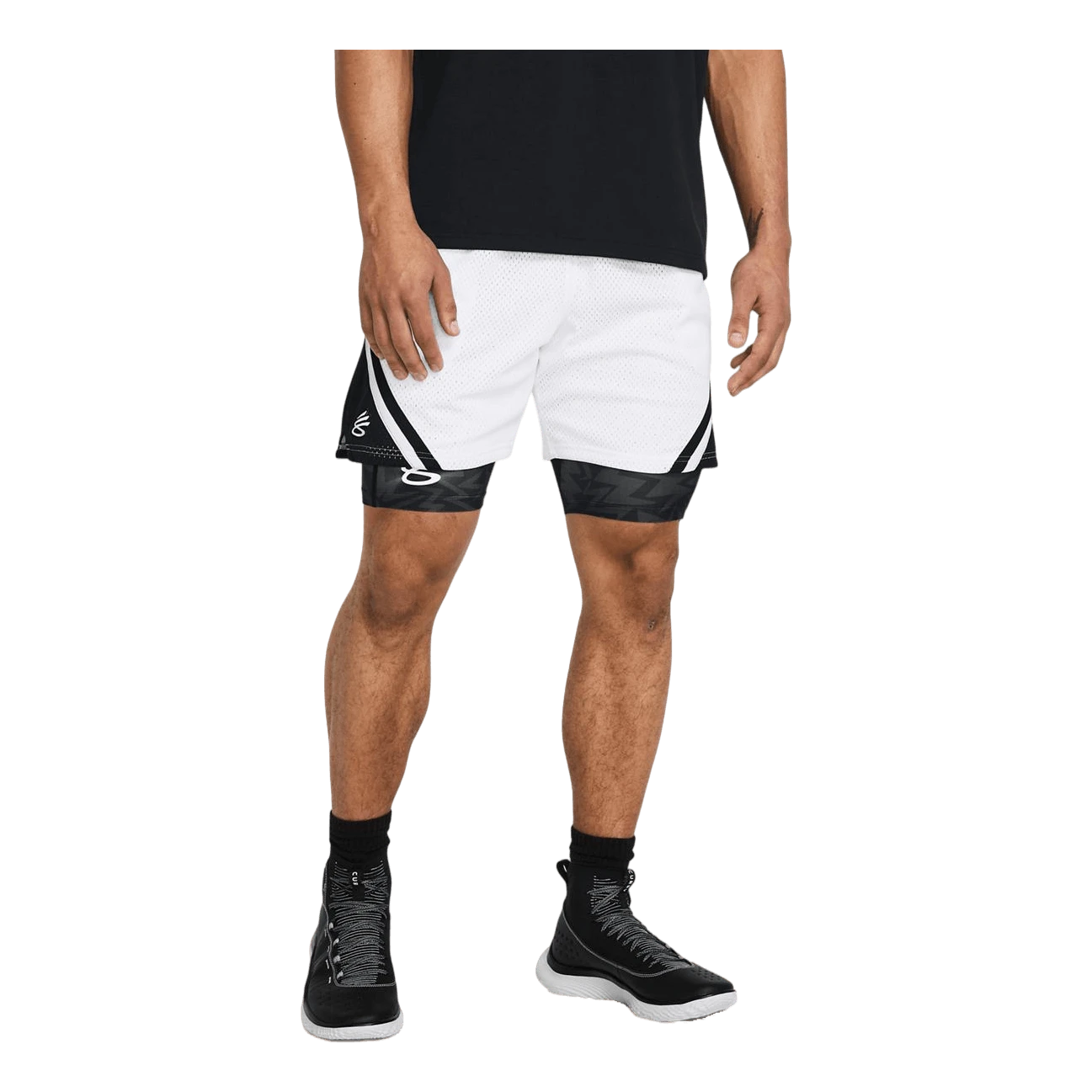 Under Armour Curry Mesh Short 4 White 3 Under Armour Curry Mesh Short 4 White