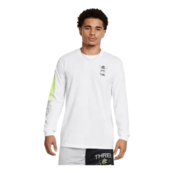 Under Armour Curry Hw Verbiage Ls Tee White