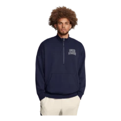 Under Armour Ua Icon Hwt Terry Os 1/2 Zip Midnight Navy
